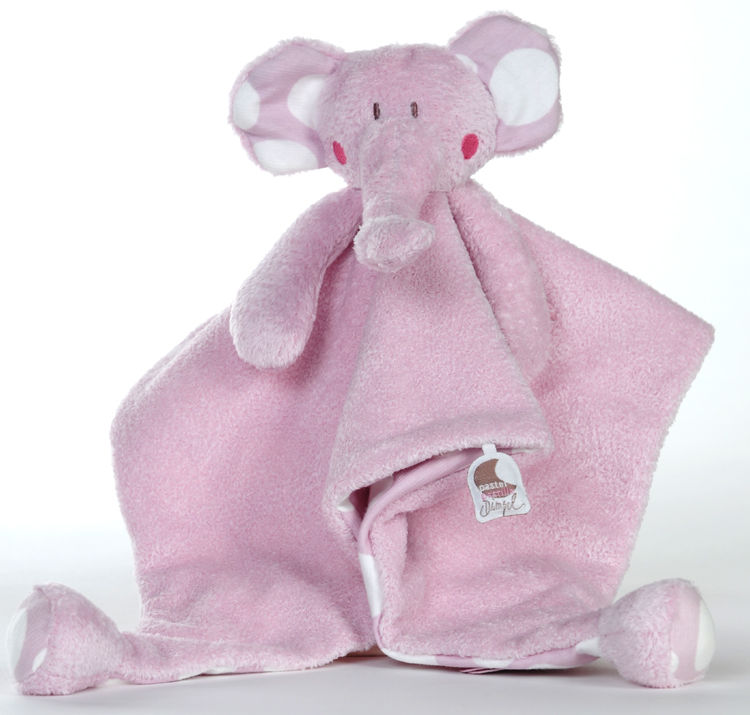  pastel et pastille bolli the elephant baby comforter pink 